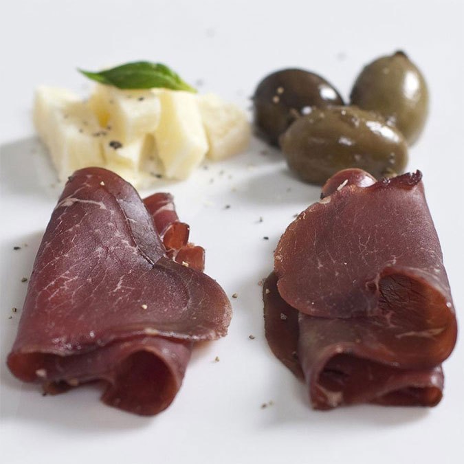 beef bresaola for bruschetta antipasto